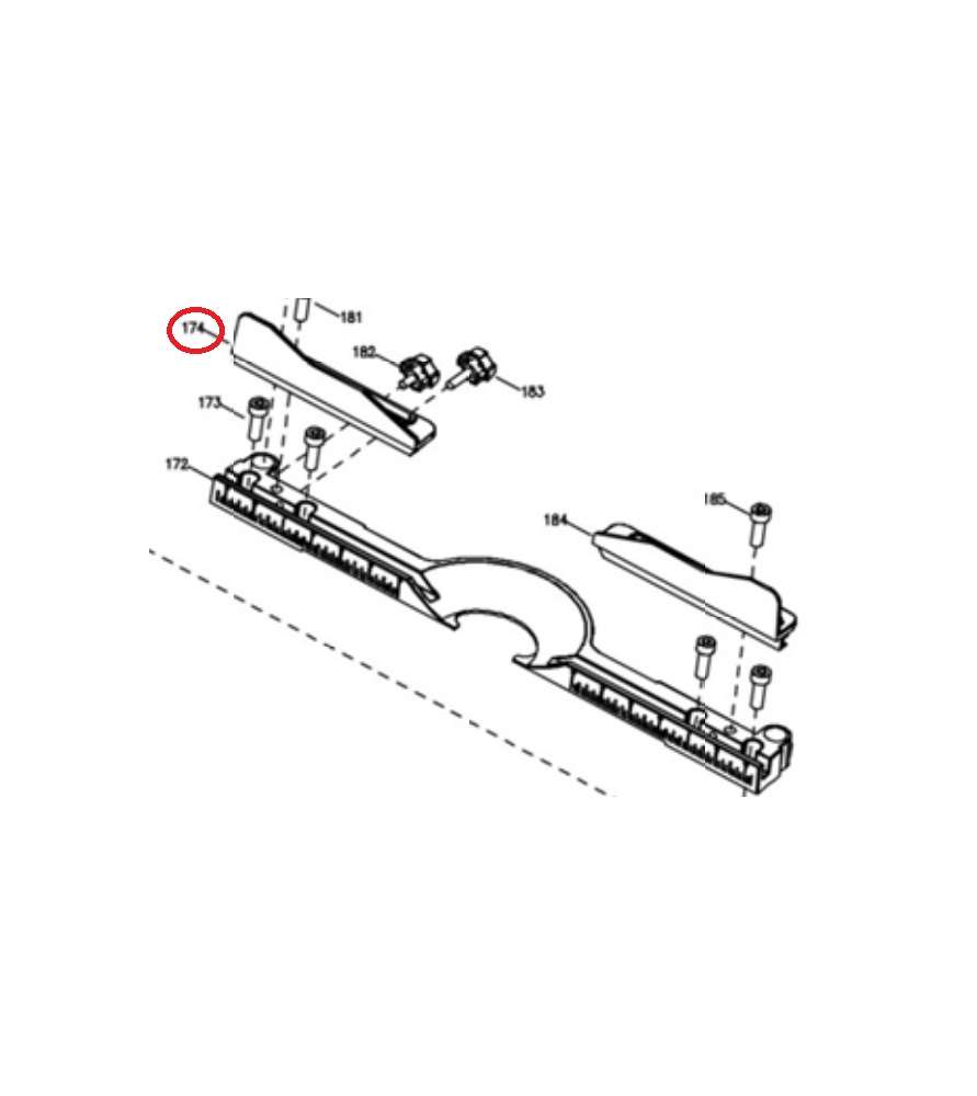 Tope izquierdo para sierra ingletadora radial Holzprofi SRO305