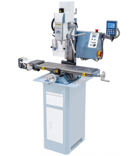 Metall Bohr- und Fräsmaschine Bernardo KF26L Top mit Vorschub und 3-Achsen Digitalanzeige