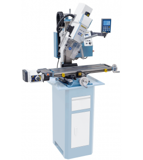 Metal drilling and milling machine Bernardo KF26L Top with feed and 3-axis digital display