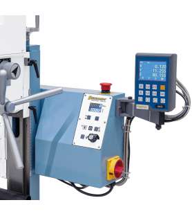 Metal drilling and milling machine Bernardo KF26L Top with feed and 3-axis digital display