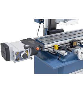 Metal drilling and milling machine Bernardo KF26L Top with feed and 3-axis digital display