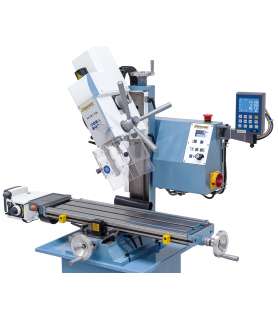 Metal drilling and milling machine Bernardo KF26L Top with feed and 3-axis digital display