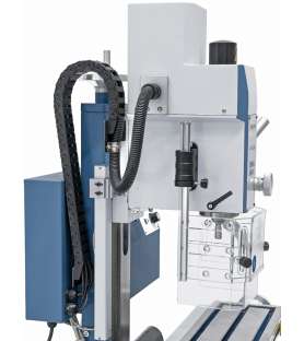 Metal drilling and milling machine Bernardo KF26L Top with feed and 3-axis digital display