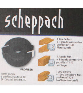 Porte outils multifonctions de sécurite Ø100 hauteur 40 pour toupie arbre de 30 mm + 3 profils inclus