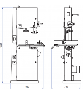 Bandsaw Holzprofi Maker HBS430M - Cut 300 mm - 1500W