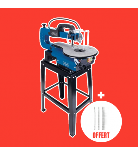 Scheppach DECO-XLST scroll saw with pedal and base + 12 blades offered!