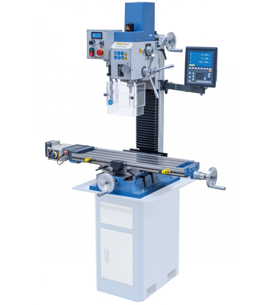 Bernardo BF30N Super metal drilling and milling machine with feed and 3-axis digital display ES-12 V