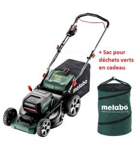 Tondeuse sans fil Metabo RM 36-18 LTX BL 46 + sac déchets verts offert !