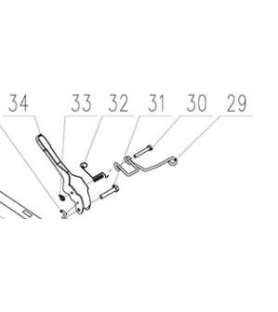 Complete clutch lever for Scheppach MTP560, MTP570 tiller