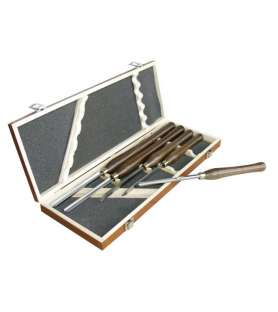 Box of 5 turning tools for Leman wood lathe