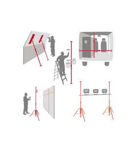 Piher ETAITOP 30011 Stütze ausziehbar von 95 bis 170 cm