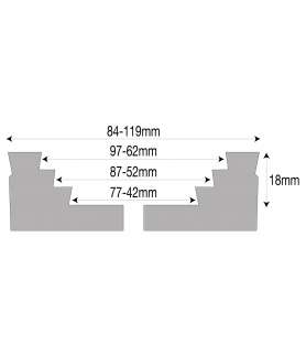 Set of large stepped jaws for 95 mm chuck