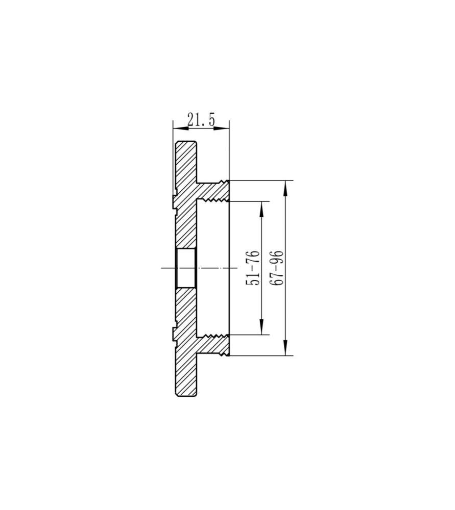 Mandrin Longworth M33 Pour Tour à Bois - Centrage Automatique, En Alliage D'aluminium, Pour Tournage De Bols Et Assiettes, Avec Vis Et Clé