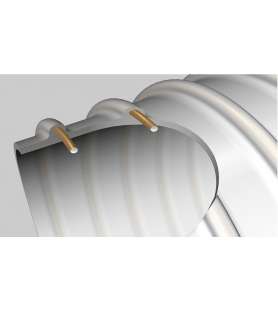 Flexible industrial suction pipe for metal shavings dia 80 mm - 5 meters