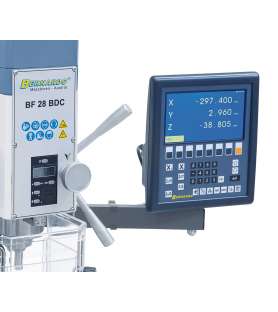 Bohr- und Fräsmaschine Bernardo BF28BDC mit Vorschub und 3-Achsen-Digitalanzeige