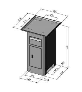 Base for Bernardo BF28BDC milling machine