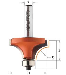 Fraise de défonceuse CMT Q8 - Quart de rond avec guide R16