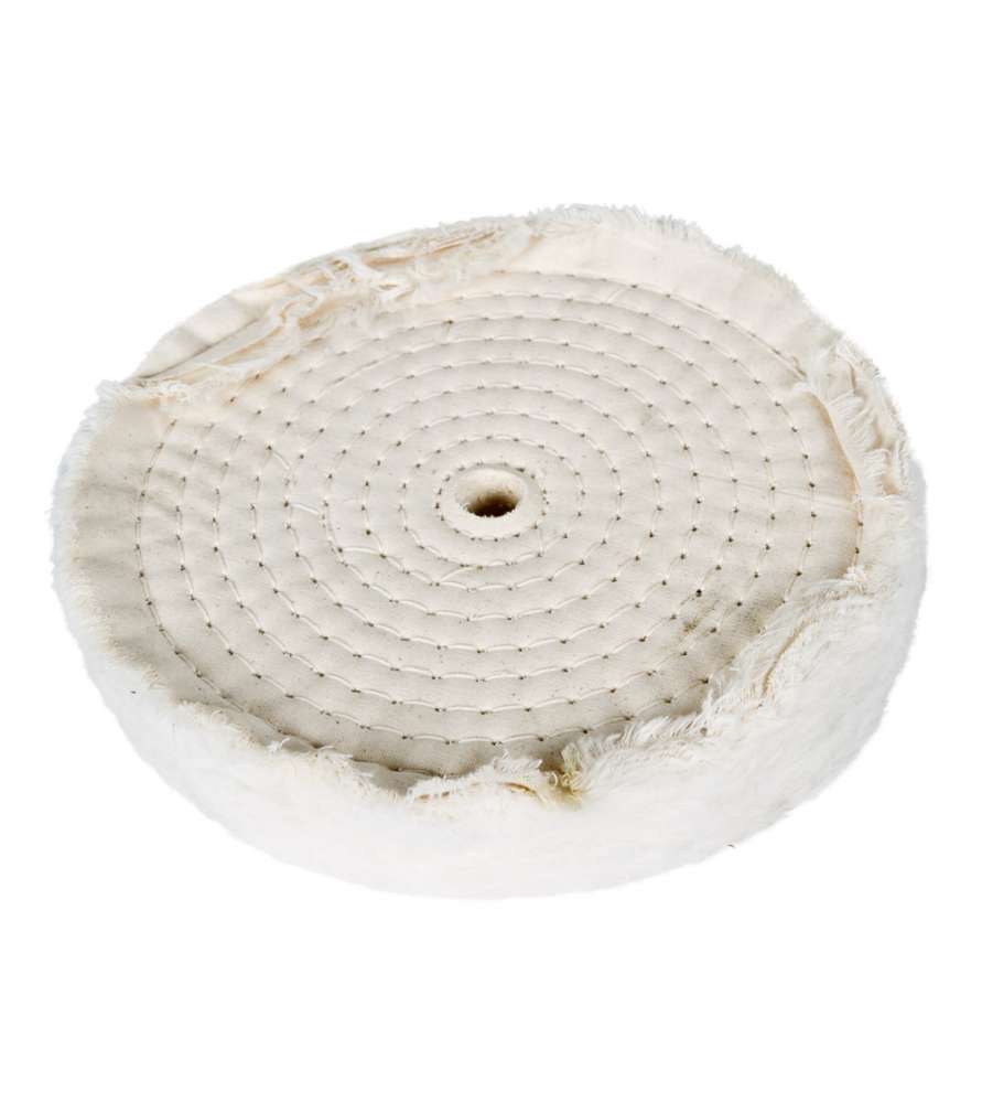 Disco lucidante in cotone morbido da 150 mm per smerigliatrice da banco