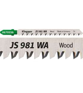 Klingspor JS 981 WA Special extra strong jigsaw blade for precise angle cuts - All woods - 5 pieces