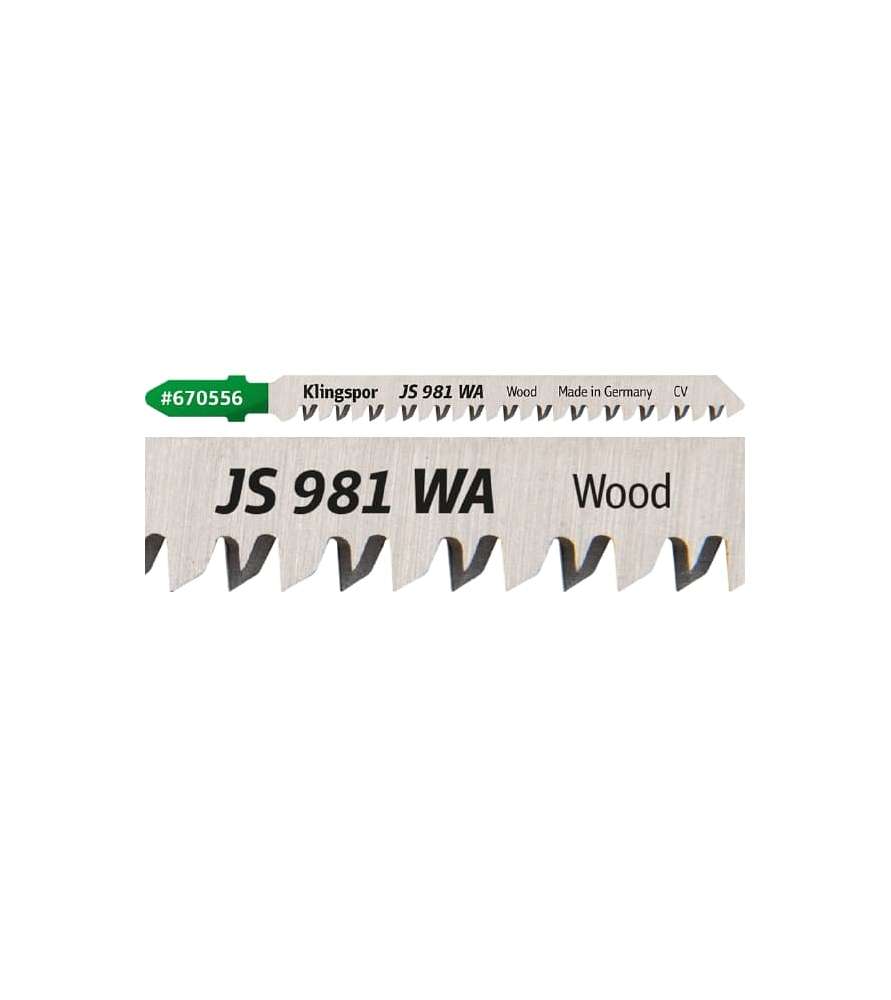 Klingspor JS 981 WA Spezielles extra starkes Stichsägeblatt für präzise Winkelschnitte – Alles Holz - 5 Stück Klingspor JS 981 WA Spezielles extra starkes Stichsägeblatt für präzise Winkelschnitte – Alles Holz - 5 Stück