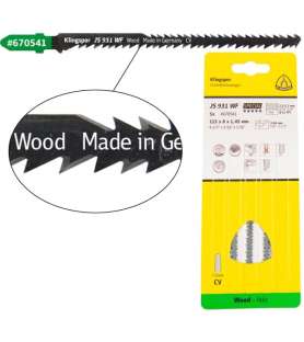 Klingspor JS 931 WF Special jigsaw blade for extreme curved cuts - All woods - 5 pieces