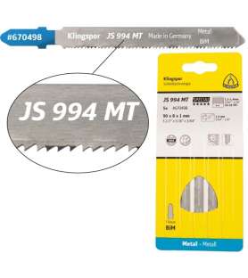 Klingspor JS 994 MT Spezial Bi-Metall Stichsägeblatt - Feine und variable Zahnung für Stahl- und Edelstahlbleche - 5 Stück