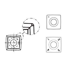 Carbide insert 15x15x2.5 mm, box of 10 pieces