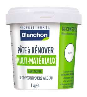 Pâte à rénover multi-matériaux Blanchon - Poudre bi-composant à eau de 1kg