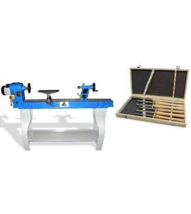 Tour à bois Jean l'ébéniste MC1100B - 1100W + Coffret de 6 gouges offert !
