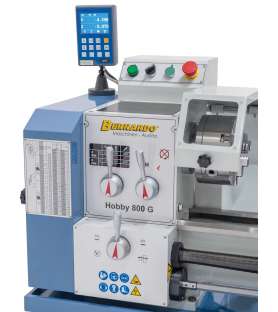 Tornio per metalli Bernardo Hobby 800 G con display digitale a 2 assi DT40 - 230V