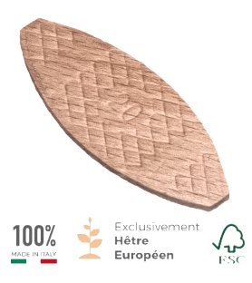 Beech wooden biscuit n° 0 - Box of 100 pieces