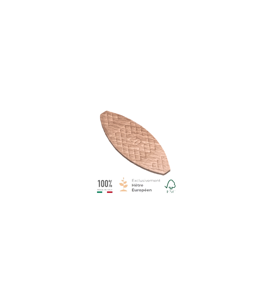 Beech wooden biscuit n° 0 - Box of 100 pieces Beech wooden biscuit n° 0 - Box of 100 pieces
