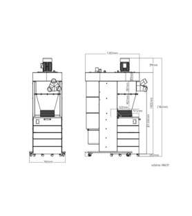 Suction unit 230 liters double filtration Holzprofi R160TE - 400V