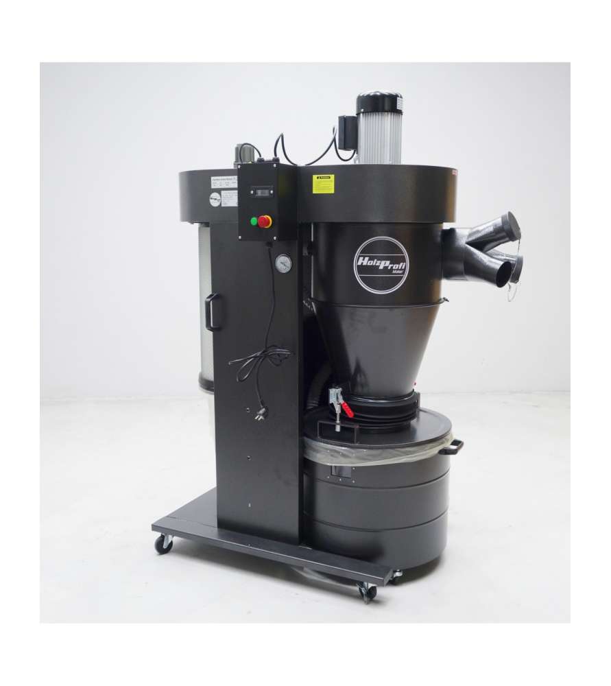 Hozlprofi R200M 240 litre cyclonic double filtration suction unit