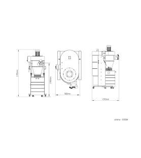 Hozlprofi R200M 240 litre cyclonic double filtration suction unit