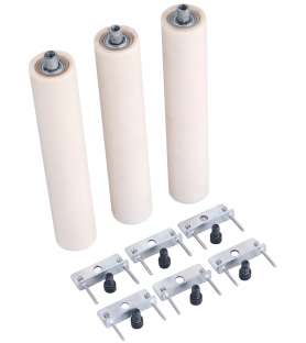 Set di 3 rulli in PVC per trasportatore a rulli Bernardo RB4 / RB7 / RB10 / RB13