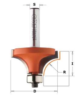 CMT 938.254.11 - Roundover router bit radius 6.35 mm - Shank 8 mm