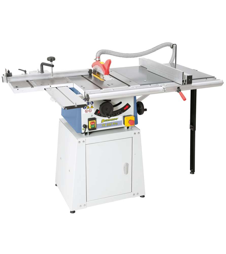 Scie circulaire sur table Bernardo TK200PRO avec socle, chariot et rallonge de table
