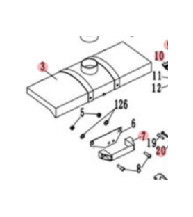 Plaque de la poignée du couvercle de protection pour ponceuse calibreuse 405 mm Plaque de la poignée du couvercle de protection pour ponceuse calibreuse 405 mm