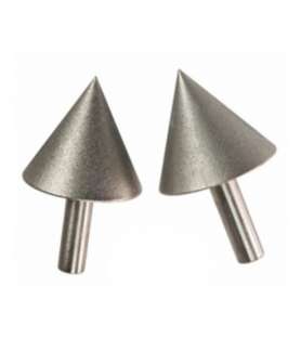 Conos de afilado de diamante para cinceles: 1 de grano 220 y 1 de grano 400 Conos de afilado de diamante para cinceles: 1 de grano 220 y 1 de grano 400