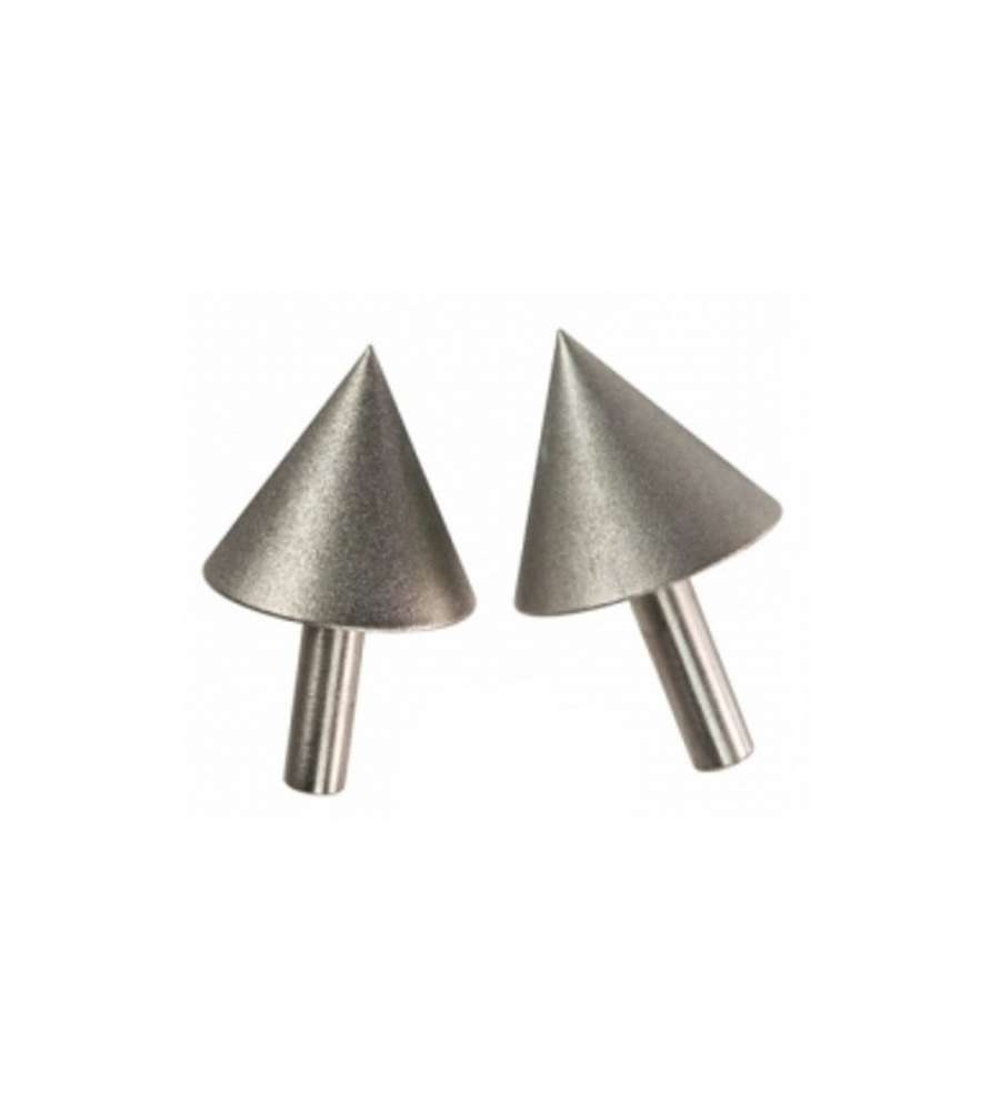 Diamond sharpening cones for chisels - 1 x 220 grit and 1 x 400 grit Diamond sharpening cones for chisels - 1 x 220 grit and 1 x 400 grit