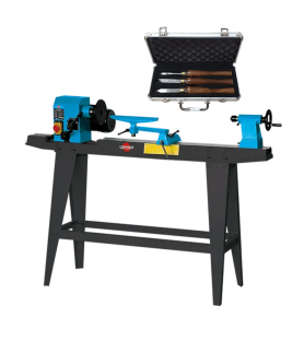 Tornio per legno Leman TAB085 + Set gratuito di sgorbie 870.500.03