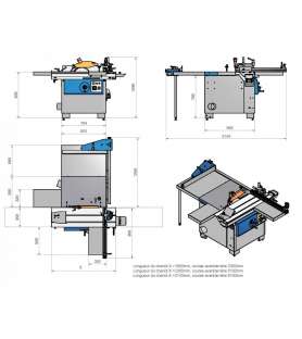 Squadratrice per pannelli Holzprofi S2-2743 con tavolo scorrevole da 2743 mm - 230 V