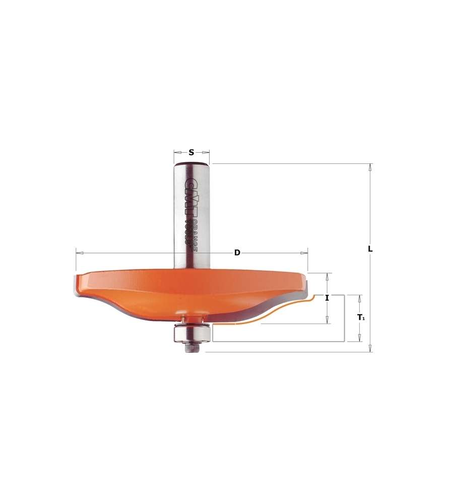 CMT 990.001.11 - Raised panel router bit  - Shank 8 mm