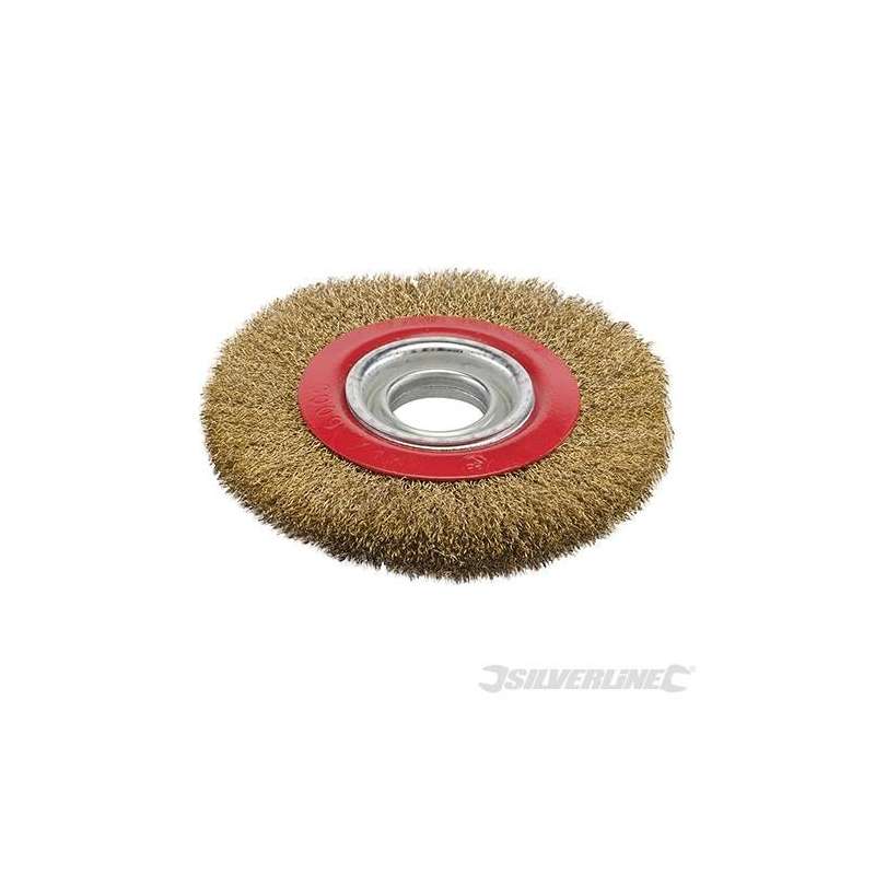 Brosse métallique pour touret diamètre 150 mm aux multiples alésages