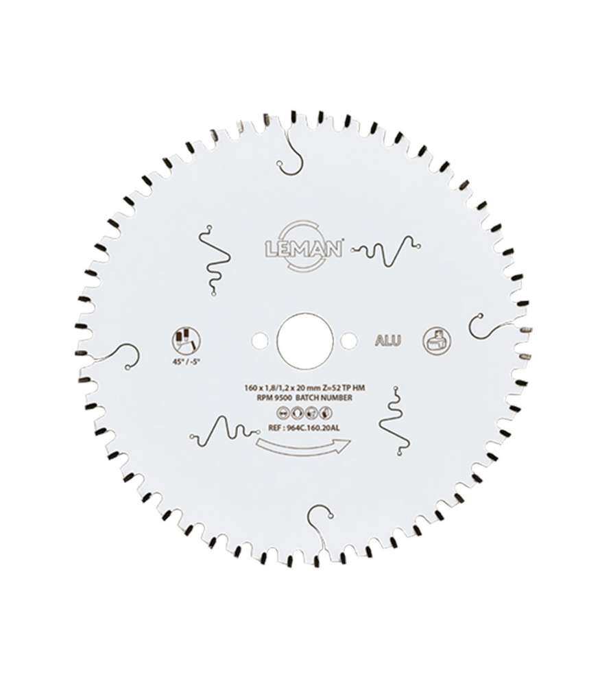 Lame de scie circulaire carbure 165 x 2,5 x 20 mm - 48 dents alternées - Leman 964.165.2048