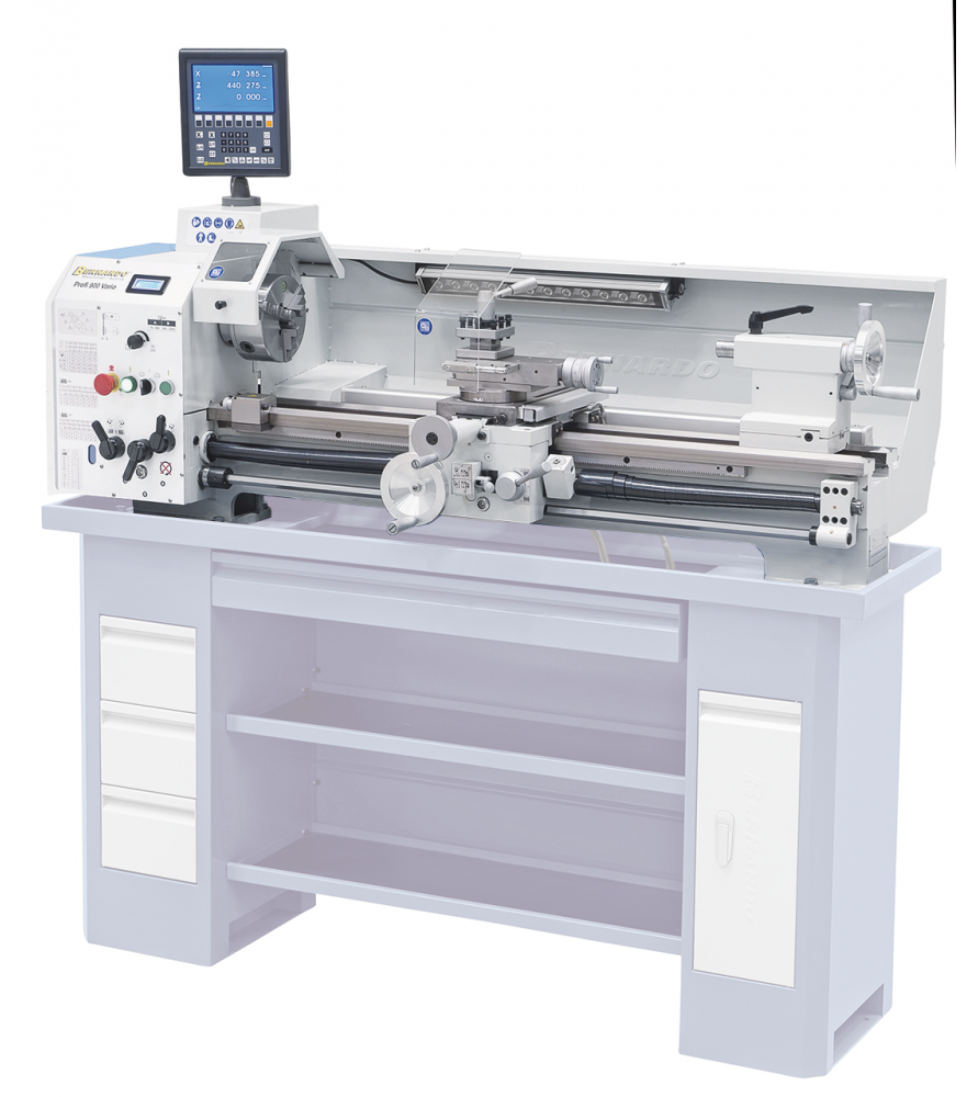 Precision lathe Bernardo Profi 900 Vario incl. 2-axis digital readout ES-12 V - 230V