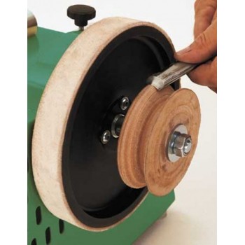 Leather honing wheel Scheppach for wet stone sharpener