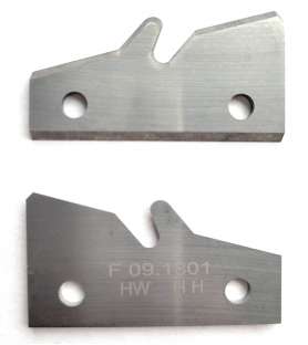 Plaquette carbure 09.1801 pour porte-outils bouvetage d'angle à 45° en onglet (jeu de 2)