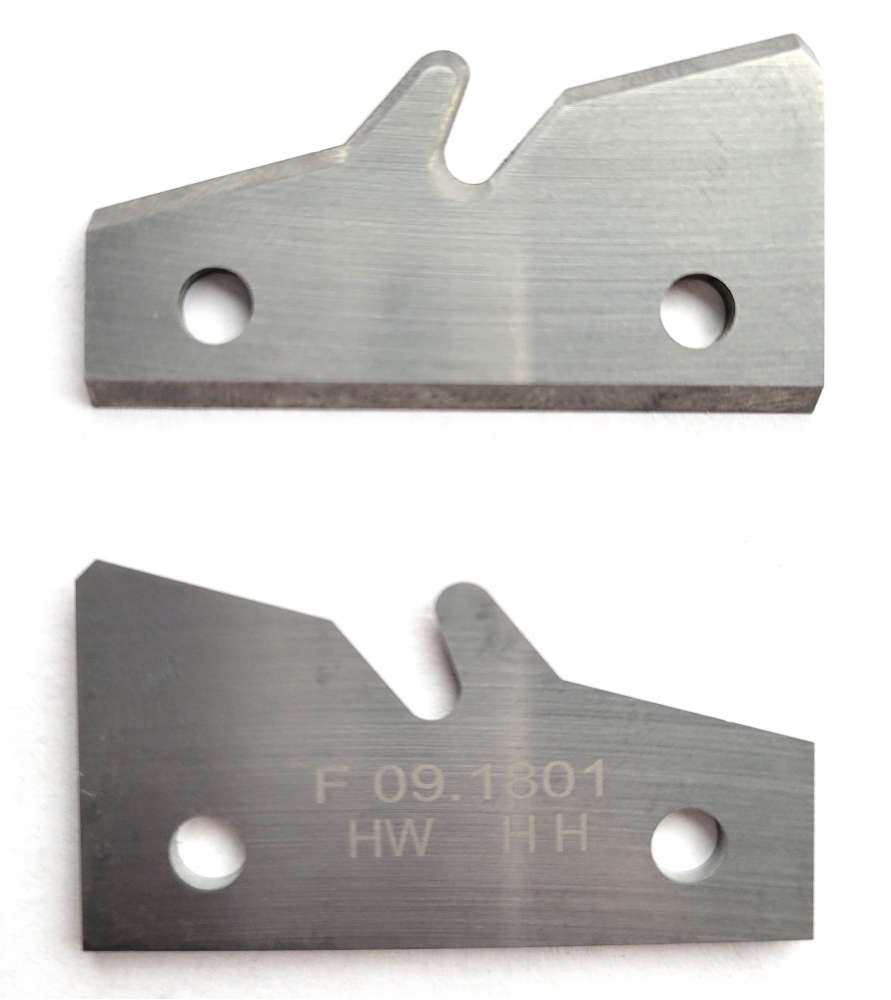 Plaquette carbure 09.1801 pour porte-outils bouvetage d'angle à 45° en onglet (jeu de 2)